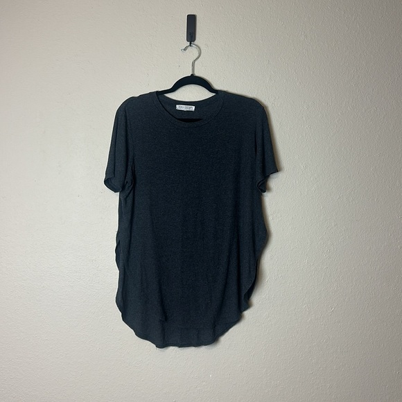 Joah Brown Tops - Joah Brown Ribbed short Sleeve Tunic Top One Size